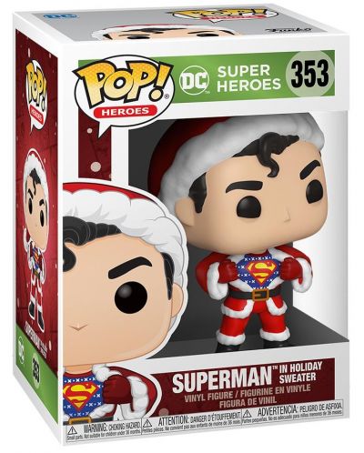 Figurina Funko POP! Heroes: DC Holiday - Superman with Sweater #353 - 2