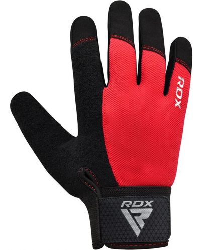 Mănuși de fitness RDX - W1 Full Finger+, roșu/negru - 3