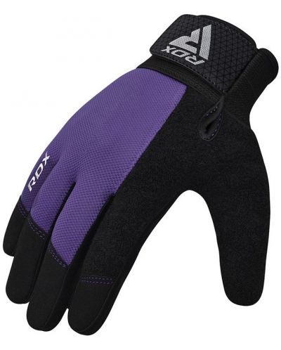 Mănuși de fitness RDX - W1 Full Finger, violet/negru - 5