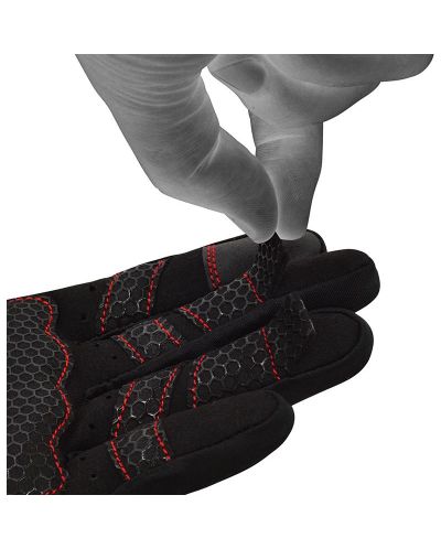 Mănuși de fitness RDX - W1 Full Finger+, roșu/negru - 8