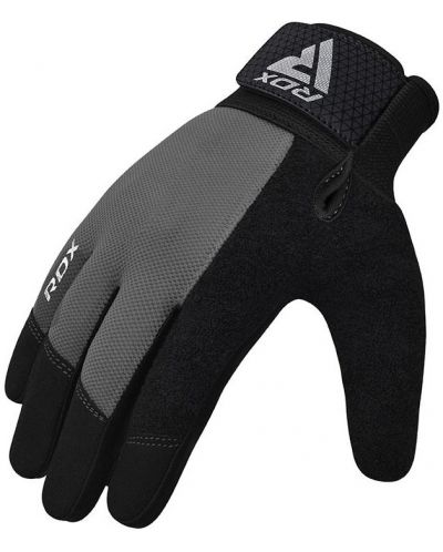 Mănuși de fitness RDX - W1 Full Finger+, gri/negru - 5