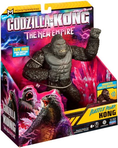 Figurină cu funcții MonsterVerse Godzilla x Kong - Kon cu vuiet puternic, 18 cm - 2