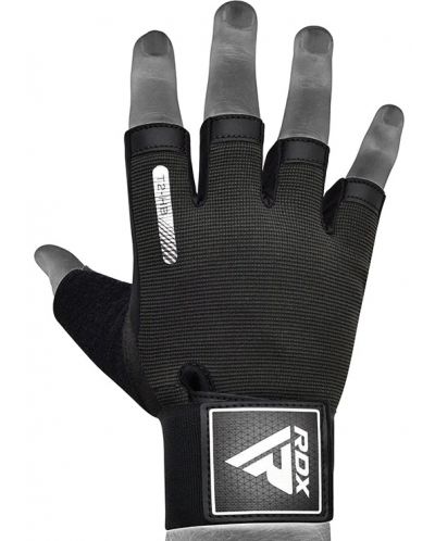 Mănuși de fitness RDX - T2 Half, negru - 2