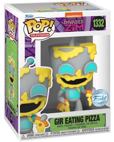 Figurină Funko POP! Television: Invader Zim - Gir Eating Pizza (Special Edition) #1332 - 2