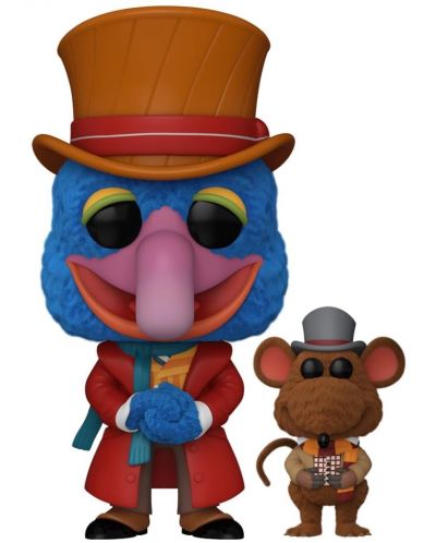 Figura Funko POP! Disney: The Muppets Christmas Carol - Charles Dickens with Rizzo (Flocked) (Amazon Exclusive) #1456 - 1