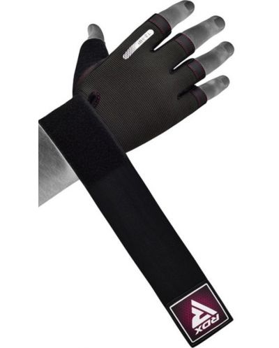 Mănuși de fitness RDX - T2 Half, negru/roz - 3