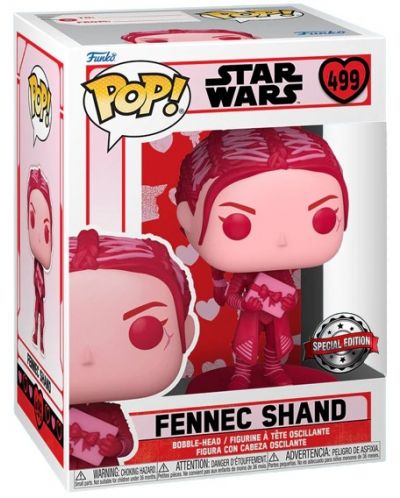 Figurina Funko POP! Valentines: Star Wars - Fennec Shand (Special Edition) #499 - 2