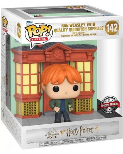 Figurina Funko POP! Deluxe: Harry Potter - Ron Weasley with Quality Quidditch Supplies Store (Special Edition) #142	 - 2