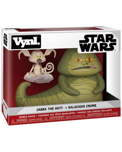 Figurina Funko VYNL! Movies: Star Wars - Pack Jabba & Salacious Crumb - 2