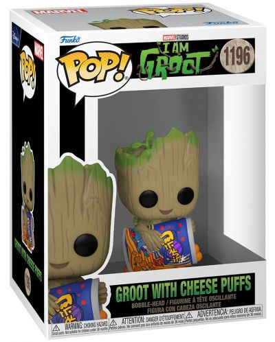 Funko POP! Marvel: Eu sunt Groot - Groot cu pufuleți de brânză #1196 - 2