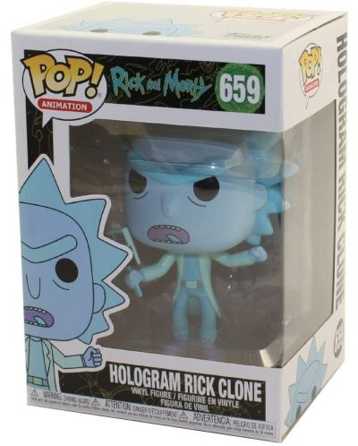 Figurina Funko POP! Animation: Rick & Morty - Hologram Rick Clone #659 - 2
