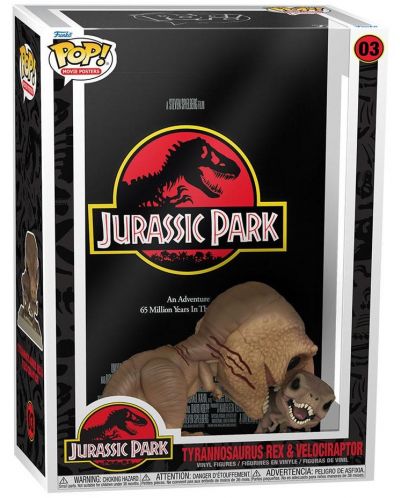 Figurina Funko POP! Movie Posters: Jurassic Park - Tyrannosaurus Rex & Velociraptor #03 - 2