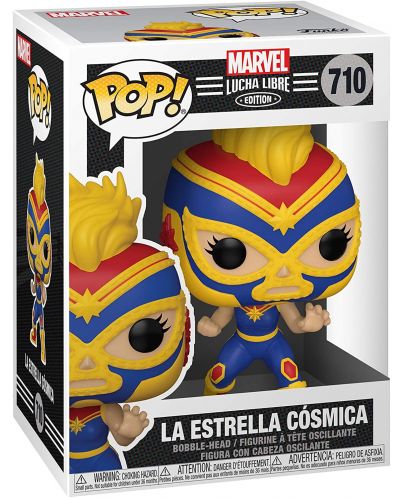 Figurina Funko POP! Marvel: Lucha Libre Edition - La Estrella Cosmica (Captain Marvel) #710 - 2
