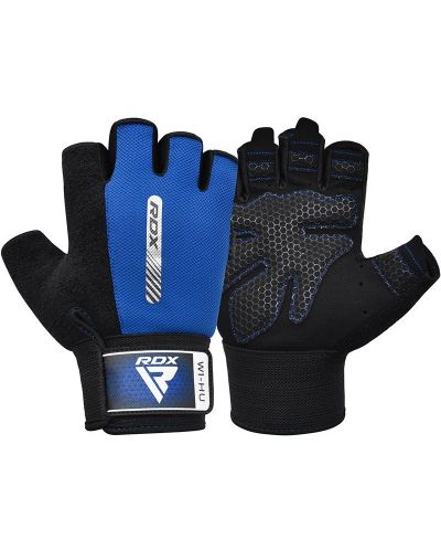 Mănuși de fitness RDX - W1 Half, albastru/negru - 2