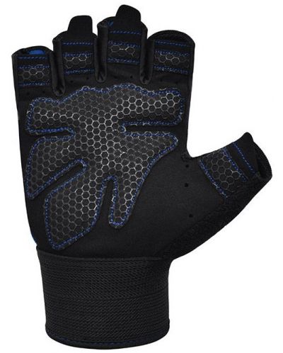 Mănuși de fitness RDX - W1 Half+, albastru/negru - 4