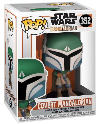 Figurina Funko Pop! Star Wars: The Mandalorian - Covert Mandalorian (Bobble-Head), #352 - 2