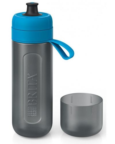 Sticlă filtrantă pentru apă BRITA - Fill&Go Active, 0.6 l, albastră - 2