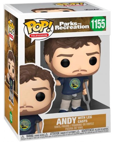 Figurină Funko POP! Television: Parks and Recreation - Andy with Leg Casts (Special Edition) #1155 - 2