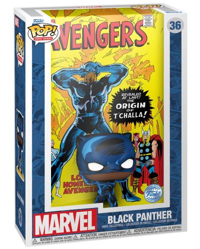 Figurină Funko POP! Comic Covers: The Avengers - Black Panther (Special Edition) #36 - 2