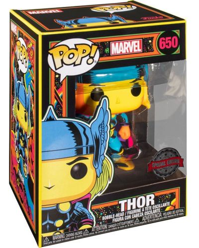Figurina Funko POP! Marvel: Black Light - Thor #650 - 2
