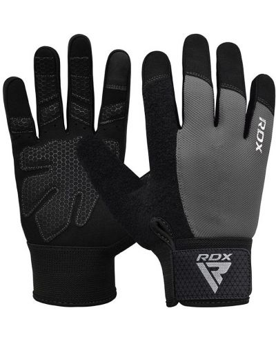 Mănuși de fitness RDX - W1 Full Finger+, gri/negru - 1