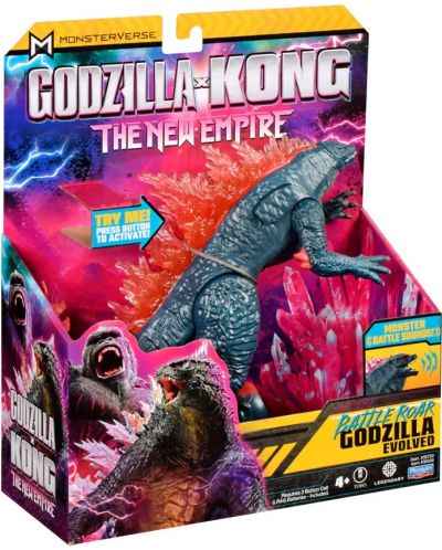 Figurină cu funcții MonsterVerse Godzilla x Kong - Godzilla cu vuiet puternic, 18 cm - 2