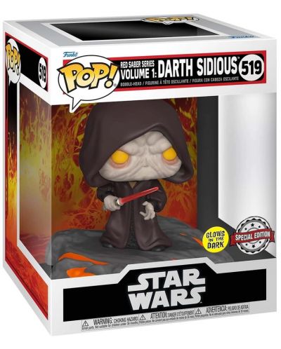 Figurina Funko POP! Deluxe: Movies - Star Wars - Darth Sidious (Glows in the Dark) (Special Edition) #519 - 2