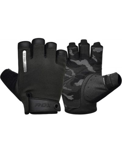 Mănuși de fitness RDX - T2 Half, negru - 1