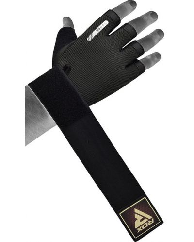 Mănuși de fitness RDX - T2 Half, negru/maro - 3
