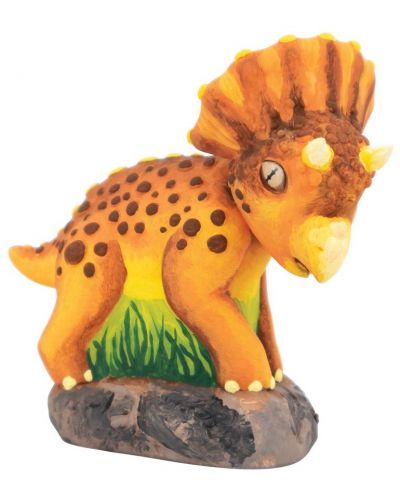 Figura de colorat DinosArt - Triceratops, cu creioane colorate - 2