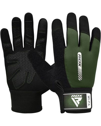 Mănuși de fitness RDX - W1 Full Finger , verde/negru - 1