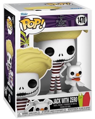 Figurină Funko POP! Disney: The Nightmare Before Christmas - Jack with Zero #1470 - 2