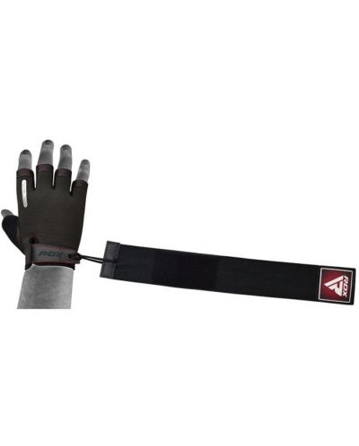 Mănuși de fitness RDX - T2 Half, negru/roșu - 3