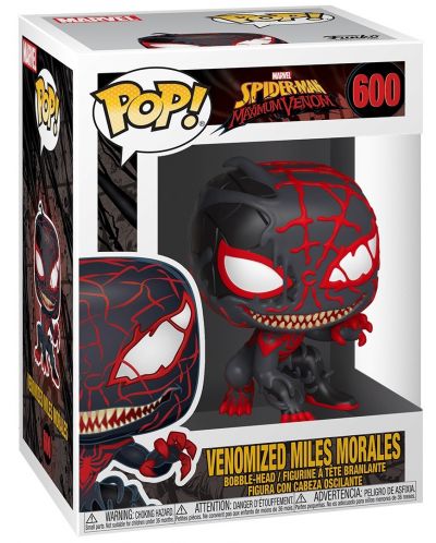 Figurina Funko Pop! Marvel: Maximum Venom - Venomized Miles Morales (Bobble-Head), #600 - 2