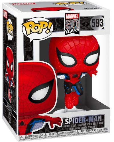 Figurina Funko Pop! Marvel: 80 Years - Spider-Man (Bobble-Head), #593 - 2