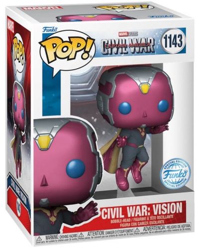 Figurină Funko POP! Marvel: Captain America - Civil War: Vision (Special Edition) #1143 - 2
