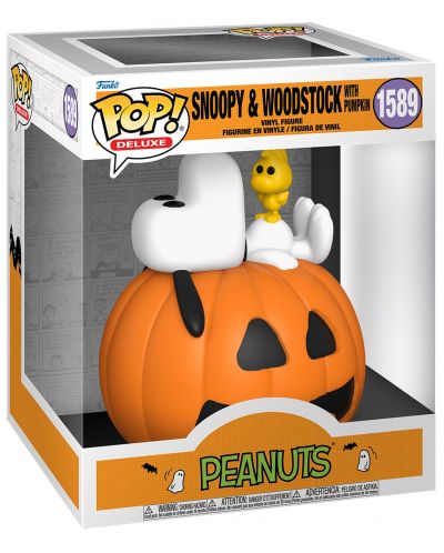 Figurină Funko POP! Deluxe: Peanuts - Snoopy & Woodstock with Pumpkin #1589 - 2