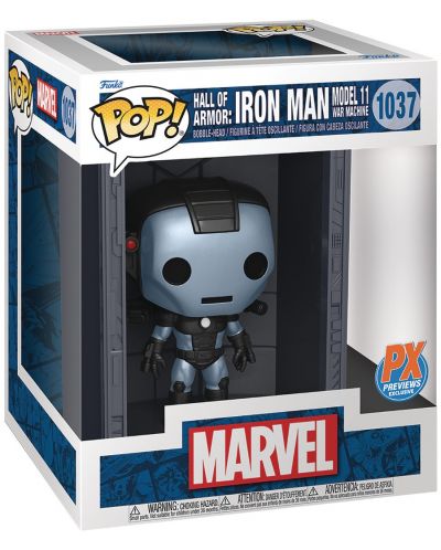 Figurina Funko POP! Deluxe: Iron Man - Hall of Armor (Model 11 War Machine) (Metallic) (PX Previews Exclusive) #1037 - 2
