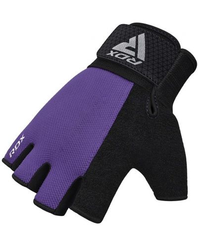 Mănuși RDX Fitness - W1 Half+, violet/negru - 3