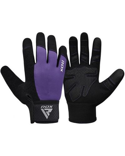 Mănuși de fitness RDX - W1 Full Finger, violet/negru - 2