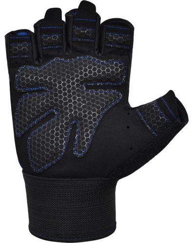 Mănuși de fitness RDX - W1 Half, albastru/negru - 5