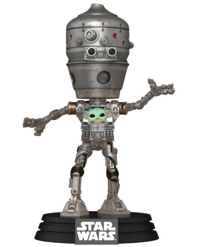 Figurină Funko POP! Deluxe: The Mandalorian - IG-12 with Grogu #720 - 1