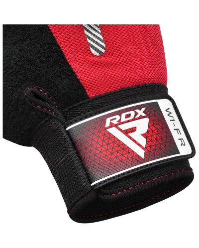 Mănuși de fitness RDX - W1 Full Finger, roșu/negru - 4