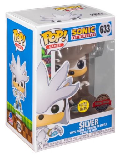 Figurina Funko POP! Games: Sonic - Silver (Glows in he Dark) #633 - 2