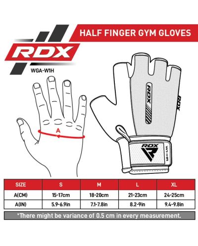 Mănuși de fitness RDX - W1 Half, albastru/negru - 7