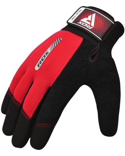 Mănuși de fitness RDX - W1 Full Finger, roșu/negru - 5