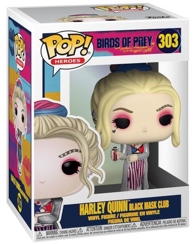 Figurina Funko Pop! Heroes: Birds of Prey - Harley Quinn (Black Mask Club), #303 - 2