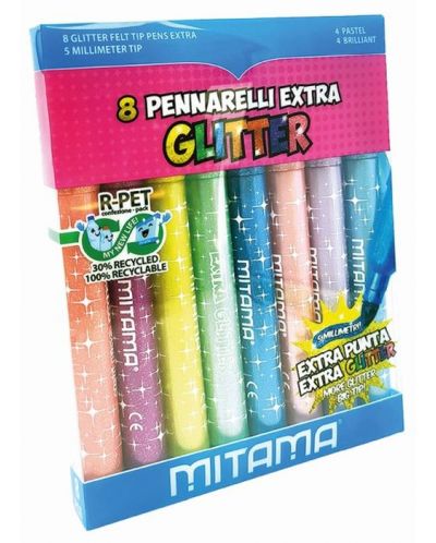 Carioci  Mitama - Jumbo Extra Glitter, 8 culori - 1
