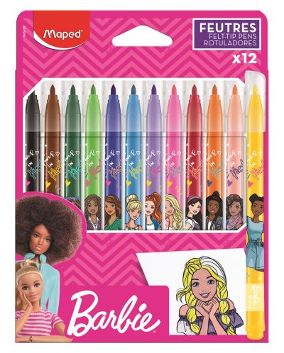 Markere Maped Barbie - 12 culori - 1