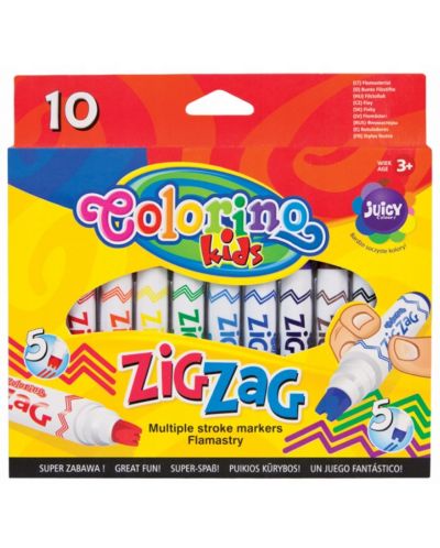 Colorino Markers - Zig Zag, 10 culori - 1
